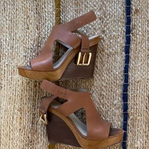 Michael Kors leather wedges size 6.5/36.5